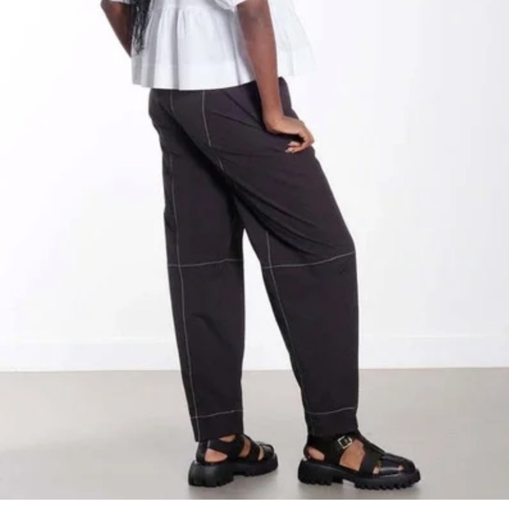GANNI | Black elasticated Curve trousers - Picture 3 of 5